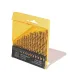 Sada vrtáků MASTERTOOL do kovu 19 ks HSS TiN 1 - 10mm plastic box TiN 11-0219