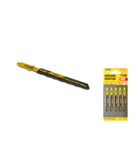 Plátky do přímočaré pily HCS MASTERTOOL na dřevo/ plast rychle rovné střih 12TPI/77 mm 5 ks 14-2819