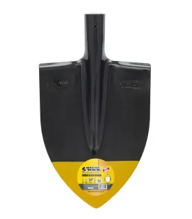Lopata špičatá MASTERTOOL 220*300*390 mm černá/žlutá bez násady 14-6254