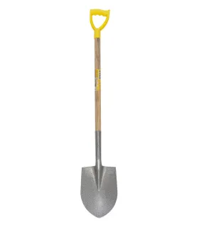 Lopata špičatá MASTERTOOL 205*280*1200 mm kladivový lak s dřevěnou násadou 14-6268