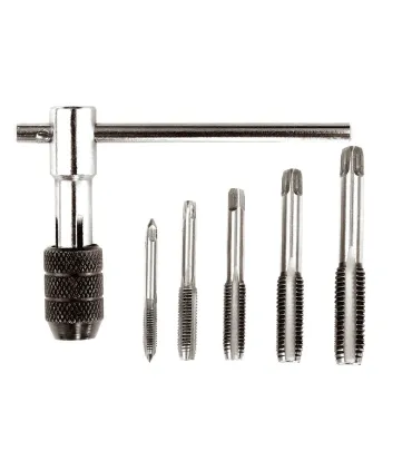Sada závitníků MASTERTOOL M4/M5/M6/M8/M10 s vratidlem Т-type, 6 ks 15-1406