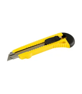 Nůž s odlamovací čepelí MASTERTOOL 18 mm, kovová vodítka, tlačítková svorka 17-0528