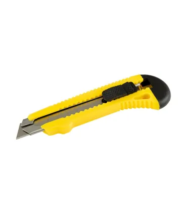Nůž s odlamovací čepelí MASTERTOOL 18 mm, kovová vodítka, tlačítková svorka 17-0528