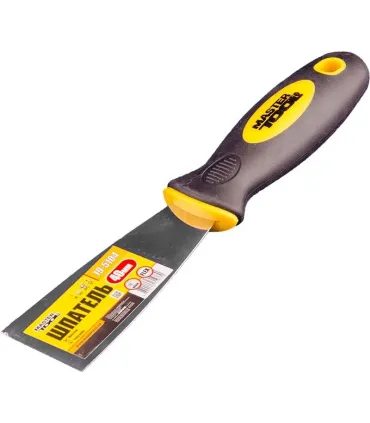 Špachtle nerezová MASTERTOOL FLEX 40 mm s dvousložkovou rukojetí TPR 19-5104