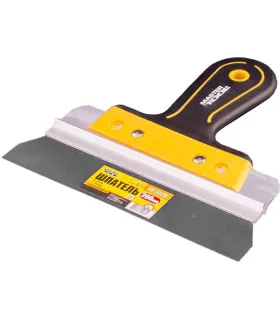Špachtle nerezová MASTERTOOL AL-PROFI 200*35 mm s dvousložkovou rukojetí TPR 19-5220