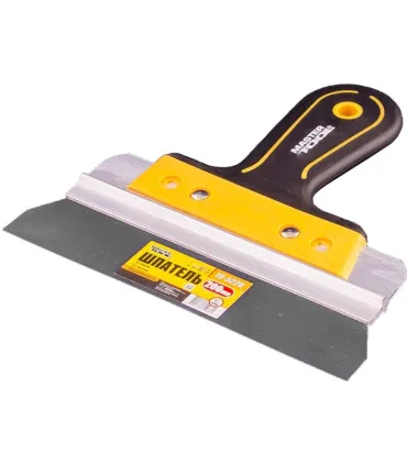 Špachtle nerezová MASTERTOOL AL-PROFI 200*35 mm s dvousložkovou rukojetí TPR 19-5220