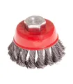 Kartáč kotoučový MASTERTOOL drátěný čelní - pletený drát Ø 65 mm М14 19-7006