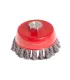 Kartáč kotoučový MASTERTOOL drátěný čelní - pletený drát Ø 85 mm М14 19-7008