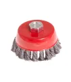 Kartáč kotoučový MASTERTOOL drátěný čelní - pletený drát Ø 85 mm М14 19-7008