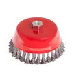Kartáč kotoučový MASTERTOOL drátěný čelní - pletený drát Ø 150 mm М14 19-7015