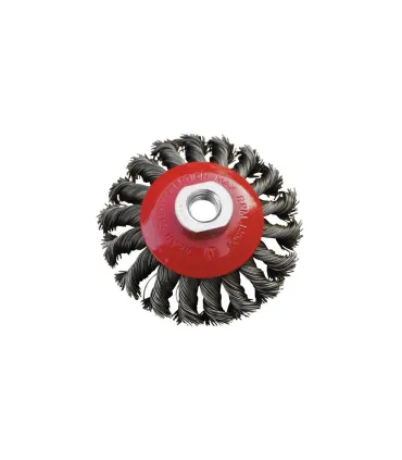 Kartáč kotoučový MASTERTOOL drátěný kruhový - pletený drát Ø 100 mm М14 19-8010