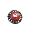 Kartáč kotoučový MASTERTOOL drátěný kruhový - pletený drát Ø 100 mm М14 19-8010