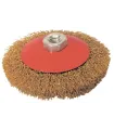 Kartáč kotoučový MASTERTOOL drátěný kruhový - rýhovaný mosazný drát Ø 115 mm М14 19-8111