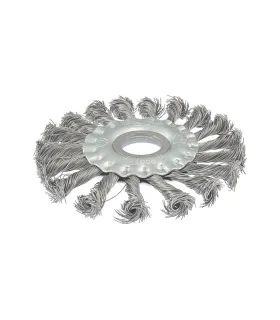 Kartáč kotoučový MASTERTOOL drátěný boční - pletený drát Ø 115*22, 2 mm 19-9011
