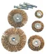 Sada drátěných mosazných kartáčů bočních na vrtačku 1/4" MASTERTOOL Ø20/40/50/63/75 mm 5 ks 19-9500