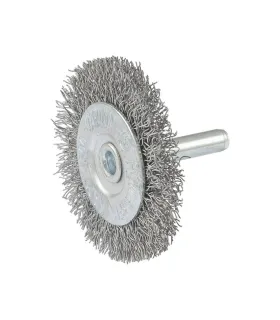 Kartáč kotoučový MASTERTOOL drátěný boční na vrtačku - pletený drát Ø 50 mm 19-9805