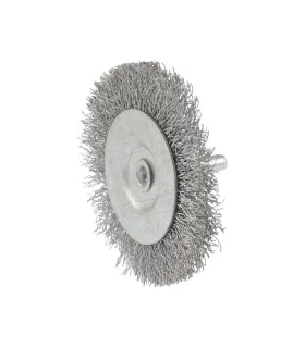 Kartáč kotoučový MASTERTOOL drátěný boční na vrtačku - pletený drát Ø 75 mm 19-9807