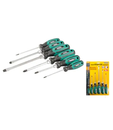 Šroubováky sada MASTERTOOL HEXAGON 6 ks PH0*75/PH1*80/PH2*100/SL 4*100/SL6*125/SL8*150 40-1152