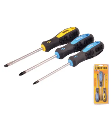 Šroubováky sada MASTERTOOL 3 ks PH1*100/PH2*100/SL5*100 40-1504