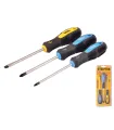 Šroubováky sada MASTERTOOL 3 ks PH1*100/PH2*100/SL5*100 40-1504