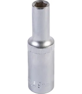 Hlavice nástrčná prodloužená 6-hranná MASTERTOOL 1/2" 9 mm L 78 mm CRV 78-0509
