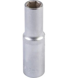 Hlavice nástrčná prodloužená 6-hranná MASTERTOOL 1/2" 12 mm L 78 mm CRV 78-0512