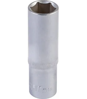 Hlavice nástrčná prodloužená 6-hranná MASTERTOOL 1/2" 17 mm L 78 mm CRV 78-0517