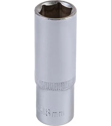 Hlavice nástrčná prodloužená 6-hranná MASTERTOOL 1/2" 18 mm L 78 mm CRV 78-0518
