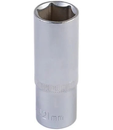 Hlavice nástrčná prodloužená 6-hranná MASTERTOOL 1/2" 21 mm L 78 mm CRV 78-0521