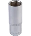 Hlavice nástrčná prodloužená 6-hranná MASTERTOOL 1/2" 24 mm L 78 mm CRV 78-0524