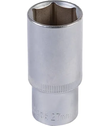 Hlavice nástrčná prodloužená 6-hranná MASTERTOOL 1/2" 27 mm L 78 mm CRV 78-0527