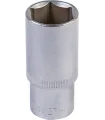 Hlavice nástrčná prodloužená 6-hranná MASTERTOOL 1/2" 27 mm L 78 mm CRV 78-0527