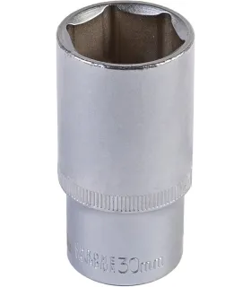 Hlavice nástrčná prodloužená 6-hranná MASTERTOOL 1/2" 30 mm L 78 mm CRV 78-0530