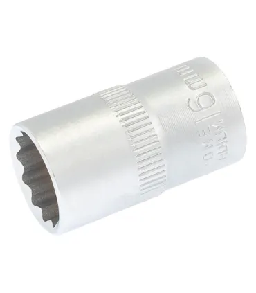 Hlavice nástrčná 12hranná MASTERTOOL 1/2" 16mm L 40mm CRV 78-0616