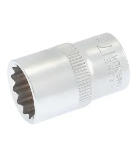 Hlavice nástrčná 12hranná MASTERTOOL 1/2" 17 mm L 40 mm CRV 78-0617