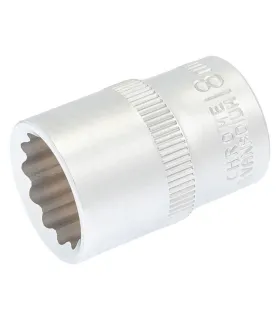 Hlavice nástrčná 12hranná MASTERTOOL 1/2" 18mm L 40mm CRV 78-0618