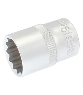 Hlavice nástrčná 12hranná MASTERTOOL 1/2" 19 mm L 40 mm CRV 78-0619