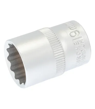 Hlavice nástrčná 12hranná MASTERTOOL 1/2" 19 mm L 40 mm CRV 78-0619