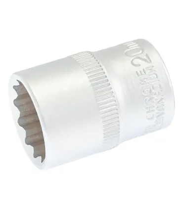 Hlavice nástrčná 12hranná MASTERTOOL 1/2" 20 mm L 40 mm CRV 78-0620