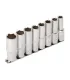 Sada hlavic nástrčných prodloužených MASTERTOOL 1/2" 10-22 mm L 78 mm CRV, 8 ks 78-1208