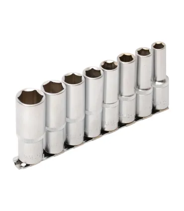 Sada hlavic nástrčných prodloužených MASTERTOOL 1/2" 10-22 mm L 78 mm CRV, 8 ks 78-1208