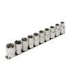 Sada hlavic nástrčných MASTERTOOL 1/2" 8-19 mm L 40 mm CRV, 10 ks 78-1210