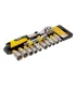Sada hlaví nástrčných MASTERTOOL PROFI 1/2" 10-24 mm CrV ráčna 72Т, nástavec 12 ks 78-1212