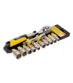 Sada hlaví nástrčných MASTERTOOL PROFI 1/2" 10-24 mm CrV ráčna 72Т, nástavec 12 ks 78-1212