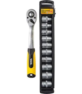 Sada hlavic nástrčných MASTERTOOL 19 mm CRV ráčna 72Т 11 ks 78-1311