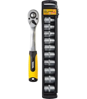 Sada hlavic nástrčných MASTERTOOL 19 mm CRV ráčna 72Т 11 ks 78-1311