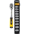 Sada hlavic nástrčných MASTERTOOL 19 mm CRV ráčna 72Т 11 ks 78-1311