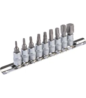 Sada bitů MASTERTOOL 1/4" TORX T10-T60, 9dílná (T10/15/20/27/30/40/45/50/60) 78-1400