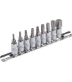 Sada bitů MASTERTOOL 1/4" TORX T10-T60, 9dílná (T10/15/20/27/30/40/45/50/60) 78-1400