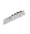 Sada hlavic nástrčných MASTERTOOL E-TORX 1/4" E5-E8 3/8" E10-E16 9 ks (1/4"-5/6/7/8 3/8"-10/12/14/16) 78-1409